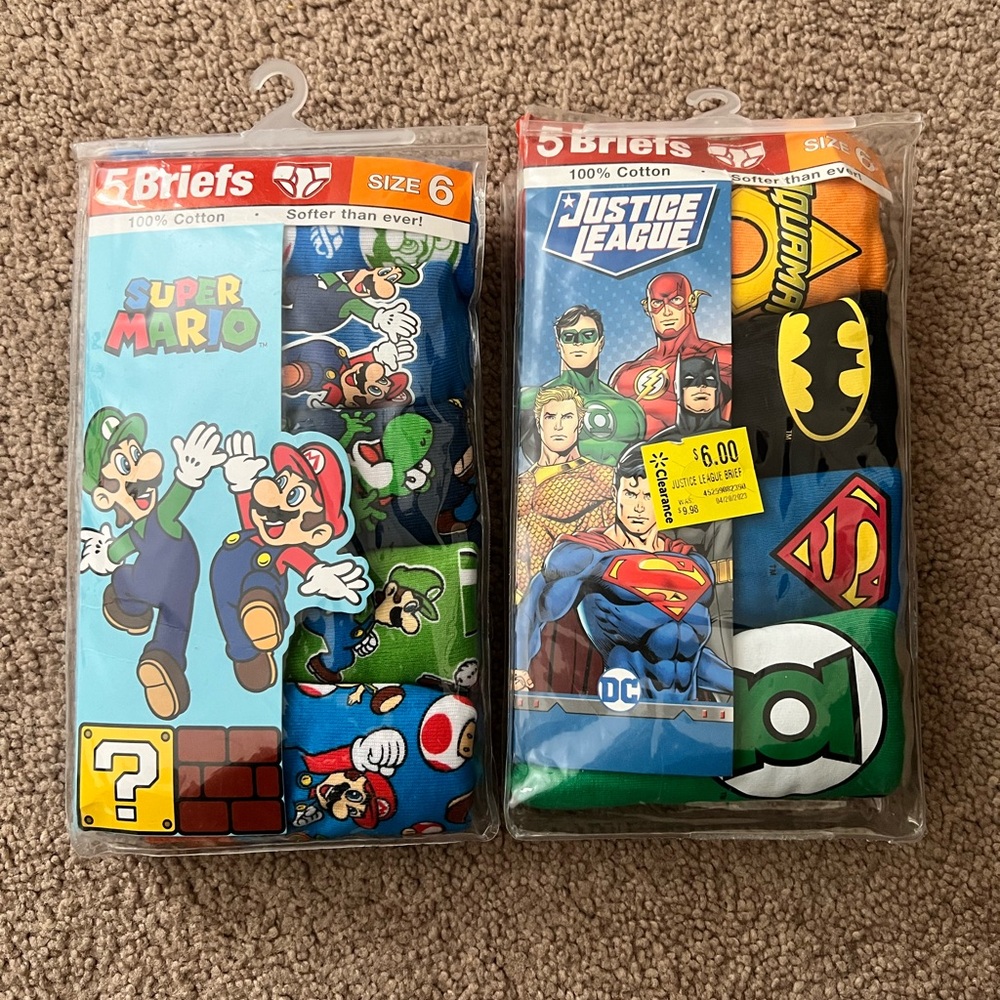 Boys Character Briefs - Size 6